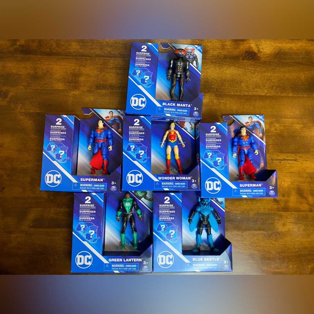 DC Superhero Action Figure Set of 6 New